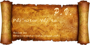 Pásztor Véta névjegykártya